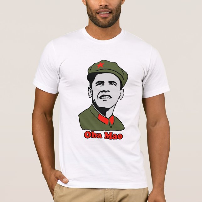Obama Mao Bella Canvas T-Shirt (Framsida)
