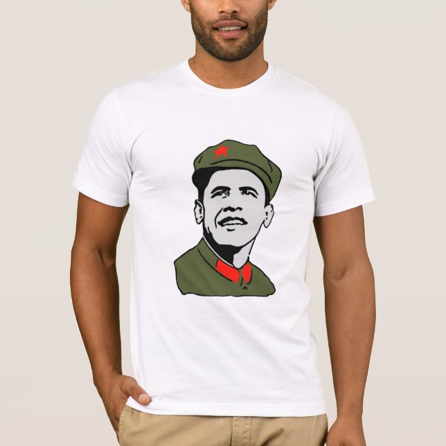 Obama Mao T-tröja T Shirt (Framsida)