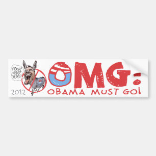 Obama måste gå 2012 bildekal