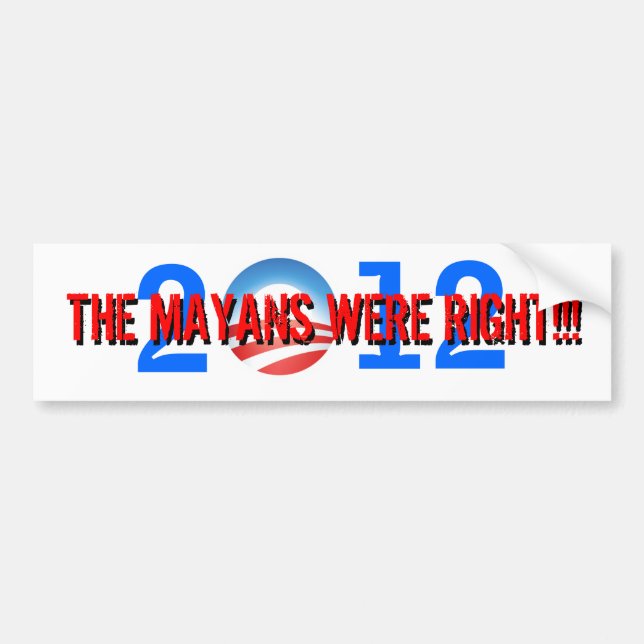 Obama-Mayan komplott Bildekal (Framsidan)