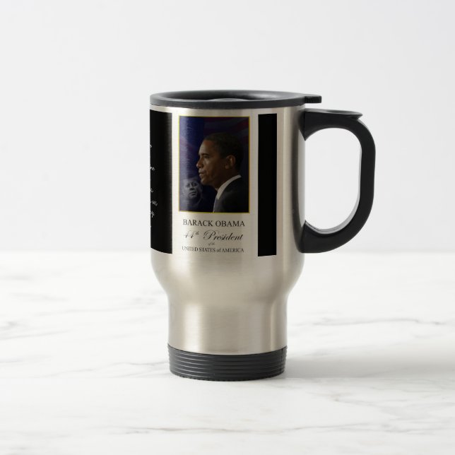 Obama med JFK - Kaffe Mugg (Höger)