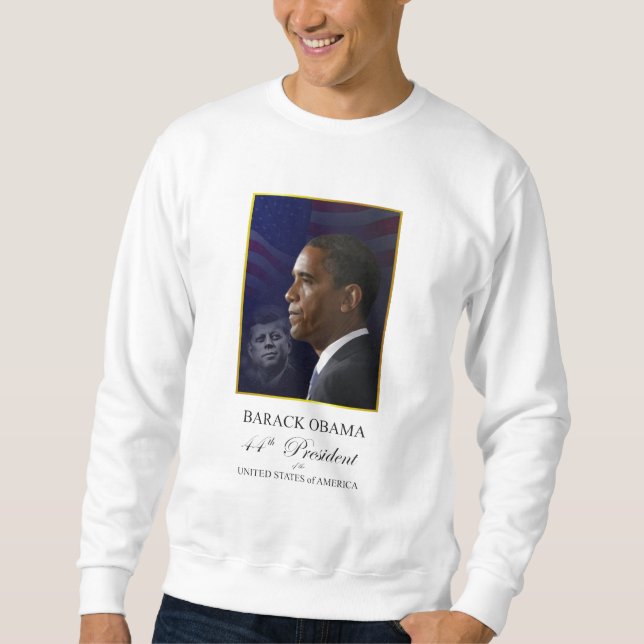 Obama med Kennedy den jubileums- tröjan Sweatshirt (Framsida)