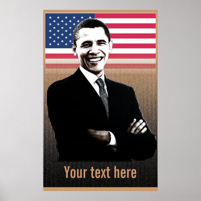 Obama med text - Poster - mall (Framsidan)