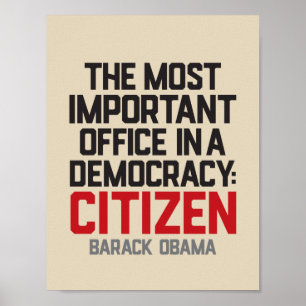 Obama Medborgarcitat Poster
