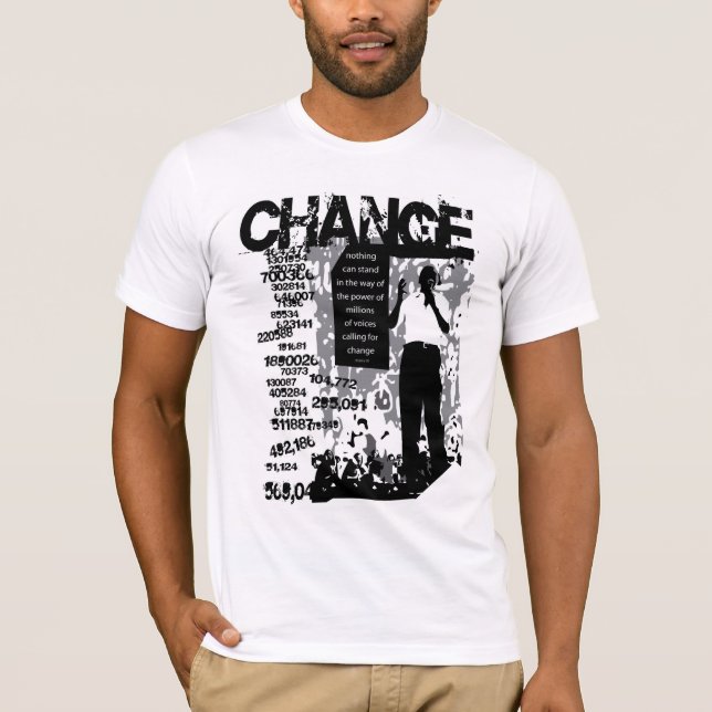 Obama miljoner för ÄNDRINGSt-skjorta Tee Shirt (Framsida)