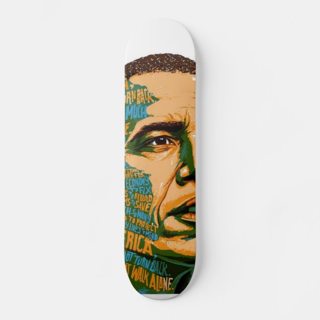 obama mini skateboard bräda 18,5 cm (Framsida)