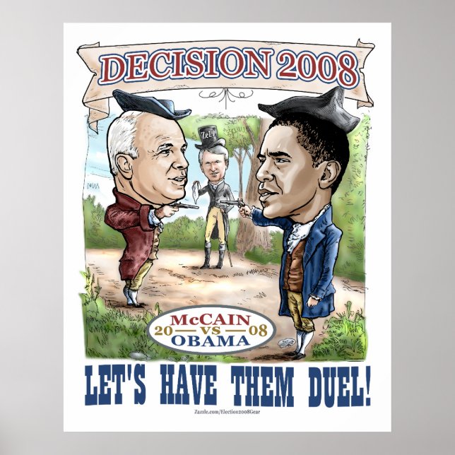 Obama mot McCain Duel o2008 Poster (Framsidan)