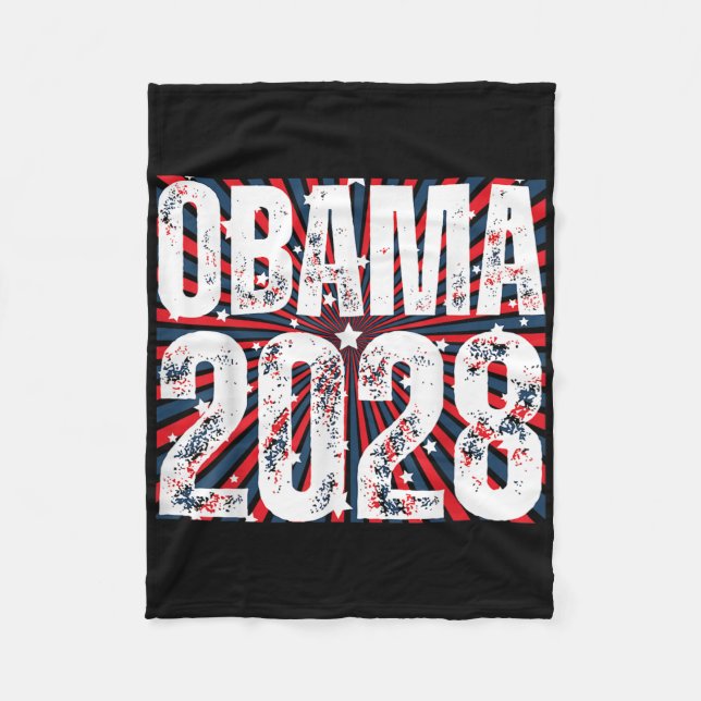 Obama mot president 2028 Obama 2028 _4 Fleecefilt (Framsidan)