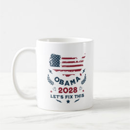 Obama mot president Barack Obama 2028 Demokratiser Kaffemugg