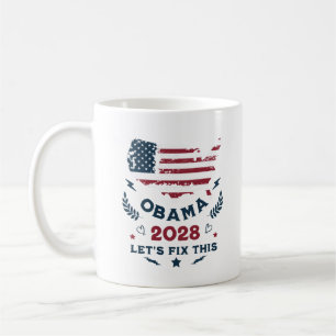Obama mot president Barack Obama 2028 Demokratiser Kaffemugg
