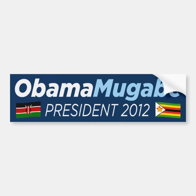 Obama Mugabe 2012 Bildekal (Framsidan)
