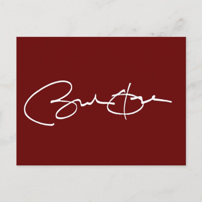 Obama Namnteckning Vykort (Framsida)