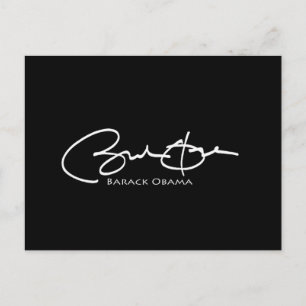 Obama Namnteckning Vykort