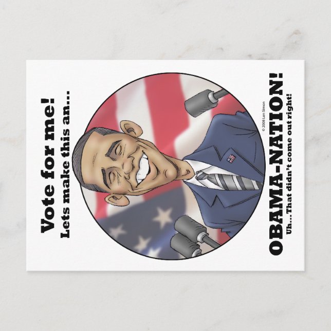 Obama-Nation Vykort (Framsida)
