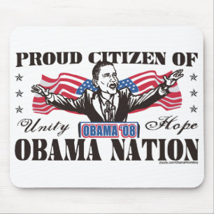 Obama nationtecknad Mousepad Musmatta