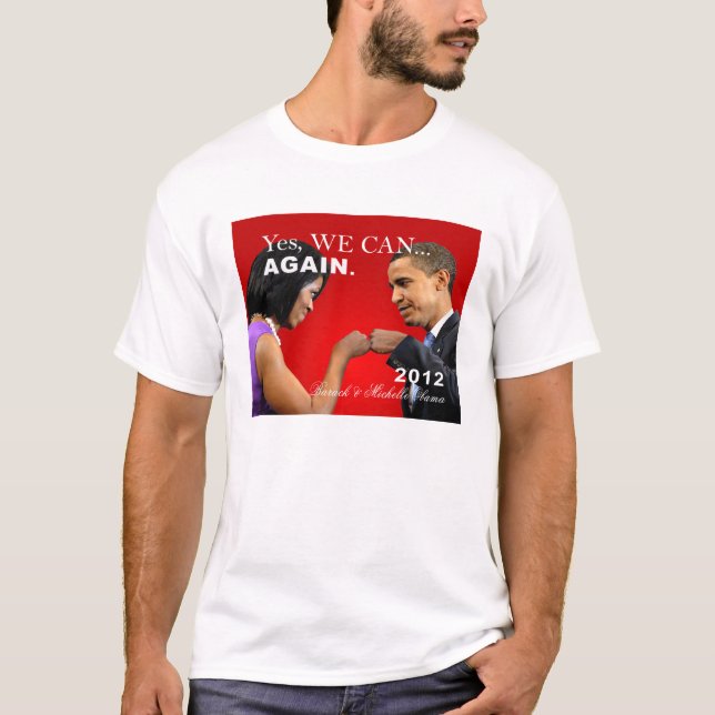 Obama nävebula - ja kan vi igen t-shirt (Framsida)