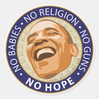 Obama "No Hope" Sticker Runt Klistermärke