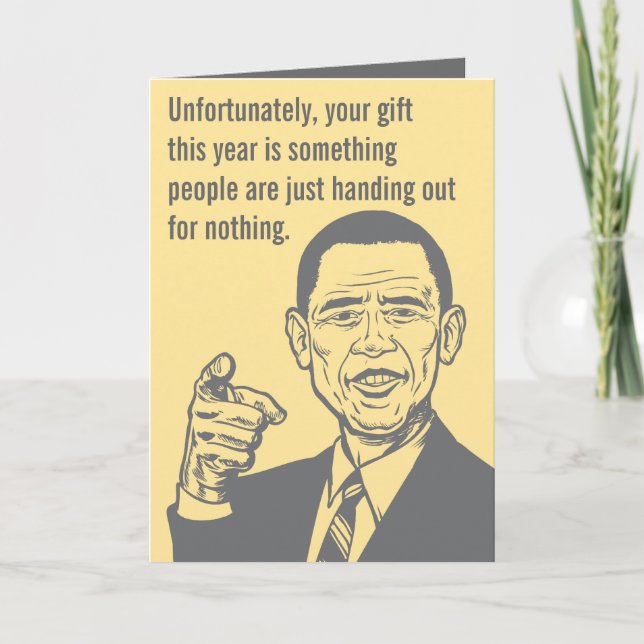 Obama Nobelpriskort Helgkort (Framsida)
