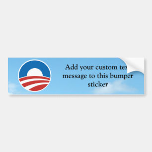 Obama-NOLLa logotyp med blått Bildekal