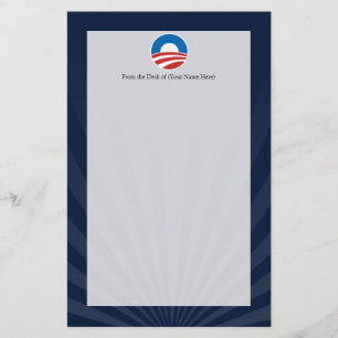 Obama-NOLLa logotyp med blått Brevpapper