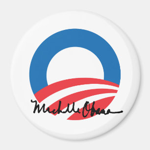 OBAMA NOLLA MED DEN MICHELLE OBAMA AUTOGRAFEN - MAGNET