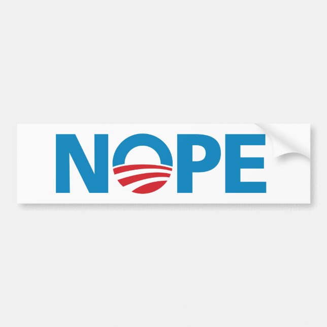 Obama "NOPE-" bildekal (Framsidan)