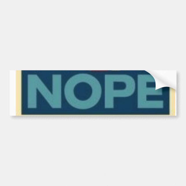 Obama Nope bildekal (Framsidan)