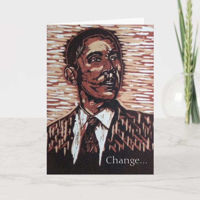 Obama - nyårskort helgkort (Framsida)