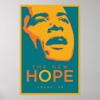 OBAMA: Nytt Hope_Teal Poster