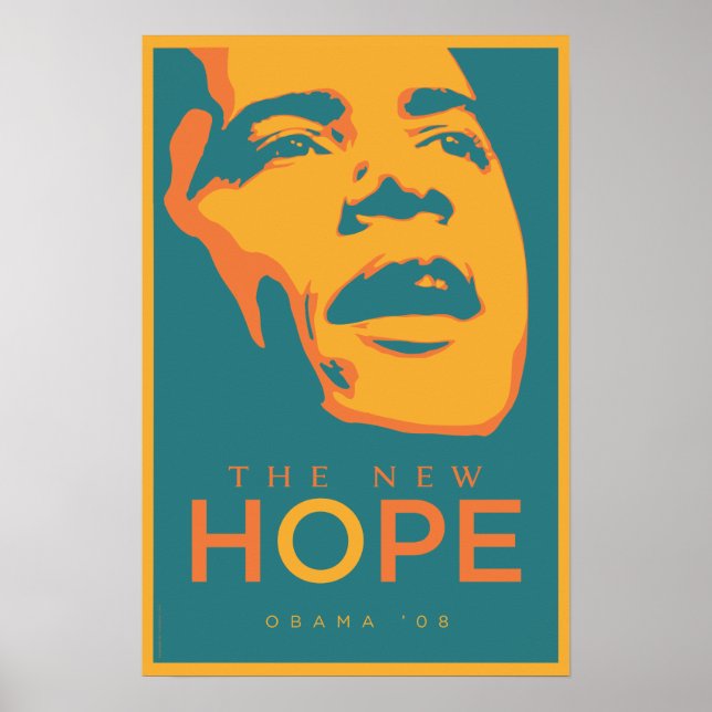 OBAMA: Nytt Hope_Teal Poster (Framsidan)