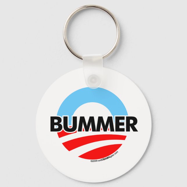 Obama O Bummer Logotyp Nyckelring (Framsida)