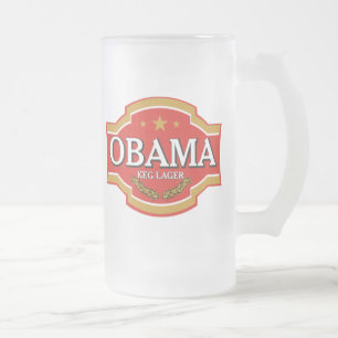 Obama ölmugg frostat ölglas