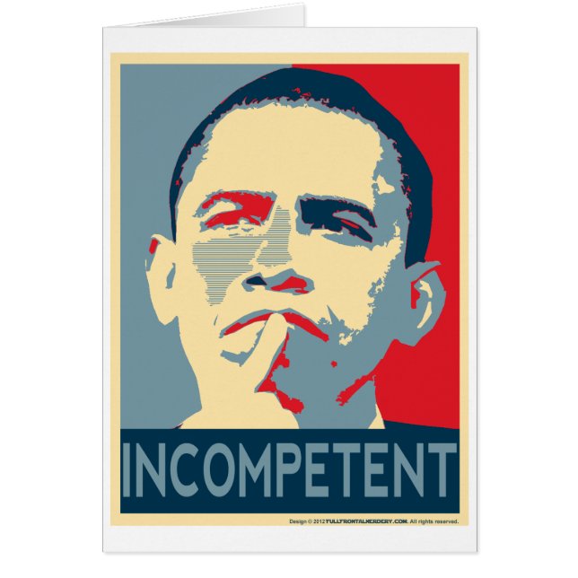 Obama - om först du inte lyckas… hälsningskort (Framsidan)