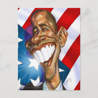 Obama Omage färg vykort