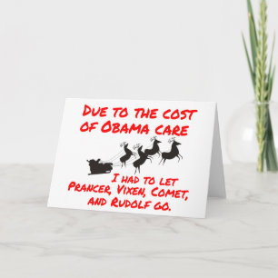 Obama omsorg påverkar Santa Helgkort