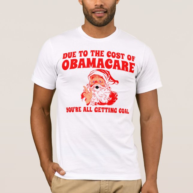 Obama omsorg påverkar Santa Tee Shirt (Framsida)