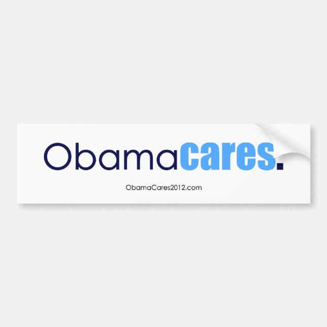 Obama omsorgar, period. Bildekal (Framsidan)
