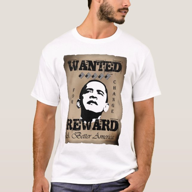 Obama önskade tee shirt (Framsida)