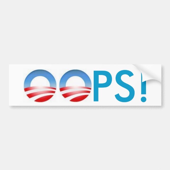 Obama OOPS! Bildekal (Framsidan)