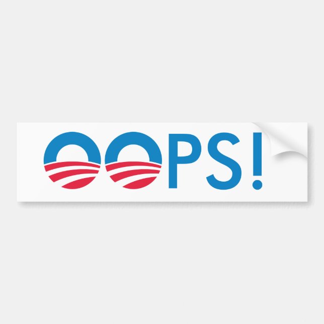 Obama OOPS! Bildekal (Framsidan)