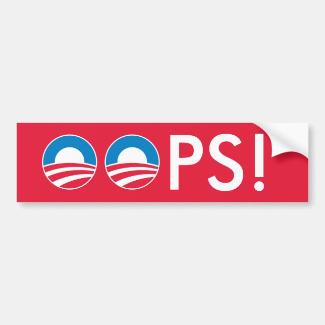 Obama OOPS! Bildekal (Framsidan)