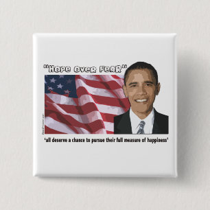 Obama öppnings- citationsteckensouvenir knapp