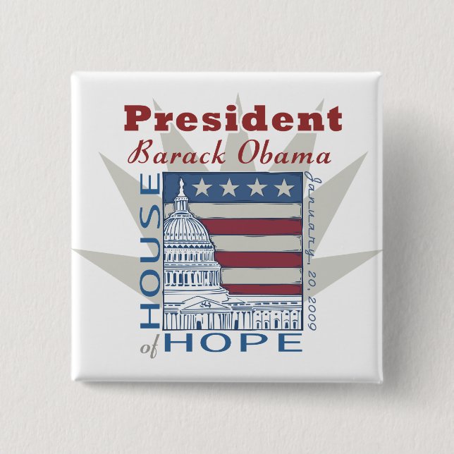 Obama öppningsanförandeMemorabilia Knapp (Framsida)