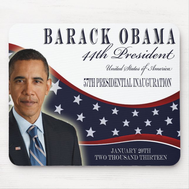 Obama öppningsanförandesouvenir 2013 Mousepad Musmatta (Framsidan)