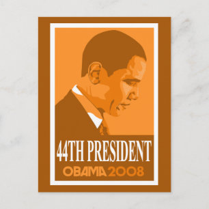 Obama Orange 44:e president Postcard Vykort