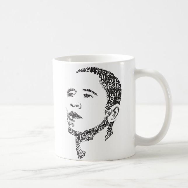 Obama: Ord av hoppmuggen Kaffemugg (Höger)