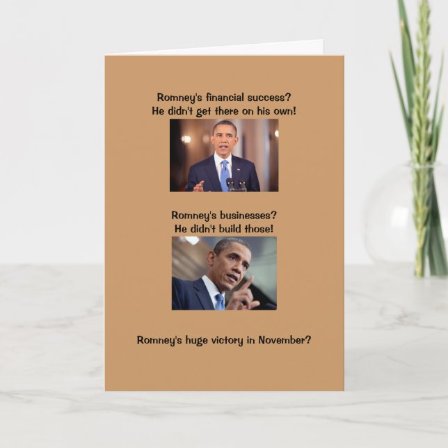 Obama på framgång kort (Framsida)