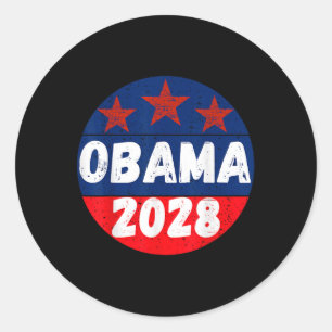 Obama På president 2028 Obama 2028 För manar Runt Klistermärke