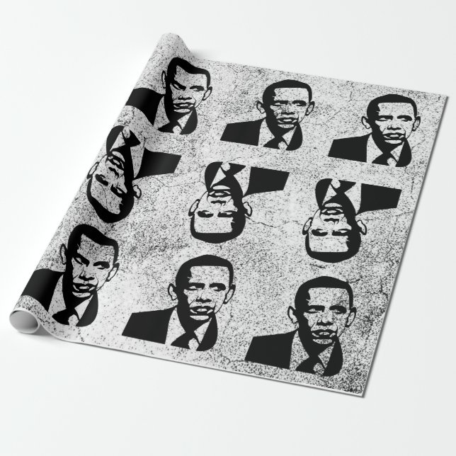 Obama Papper Presentpapper (Utrullad)