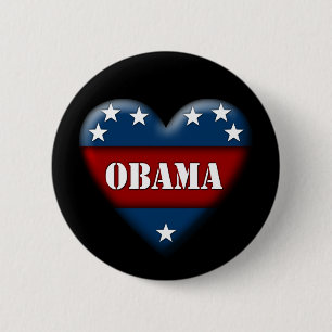 obama patriotiskt hjärta knapp